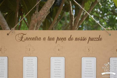 Placard distribuição de mesas Puzzle (Seating Plan).